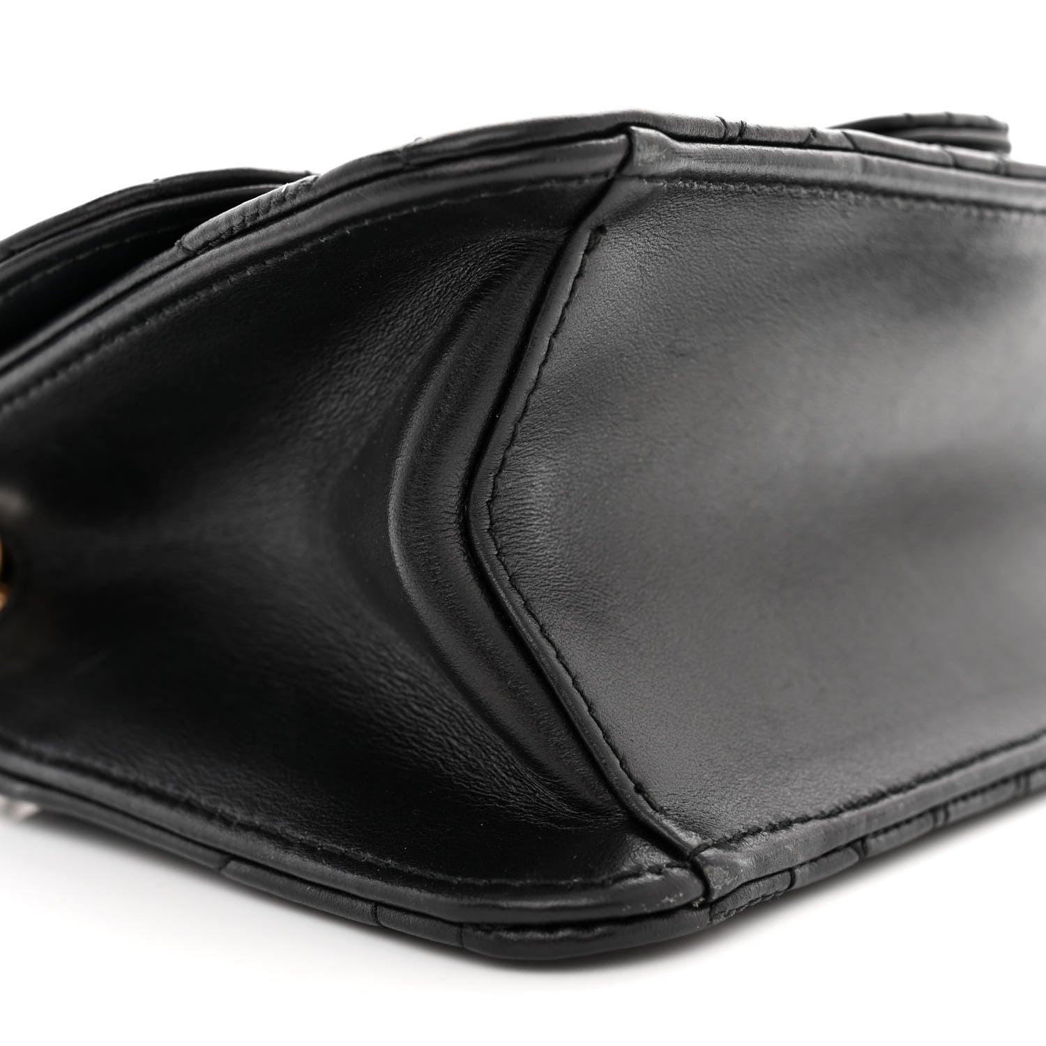 Salvatore Ferragamo Calfskin Quilted Gancini Flap Bag Black 9 of 12