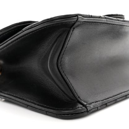 Salvatore Ferragamo Calfskin Quilted Gancini Flap Bag Black 9 of 12