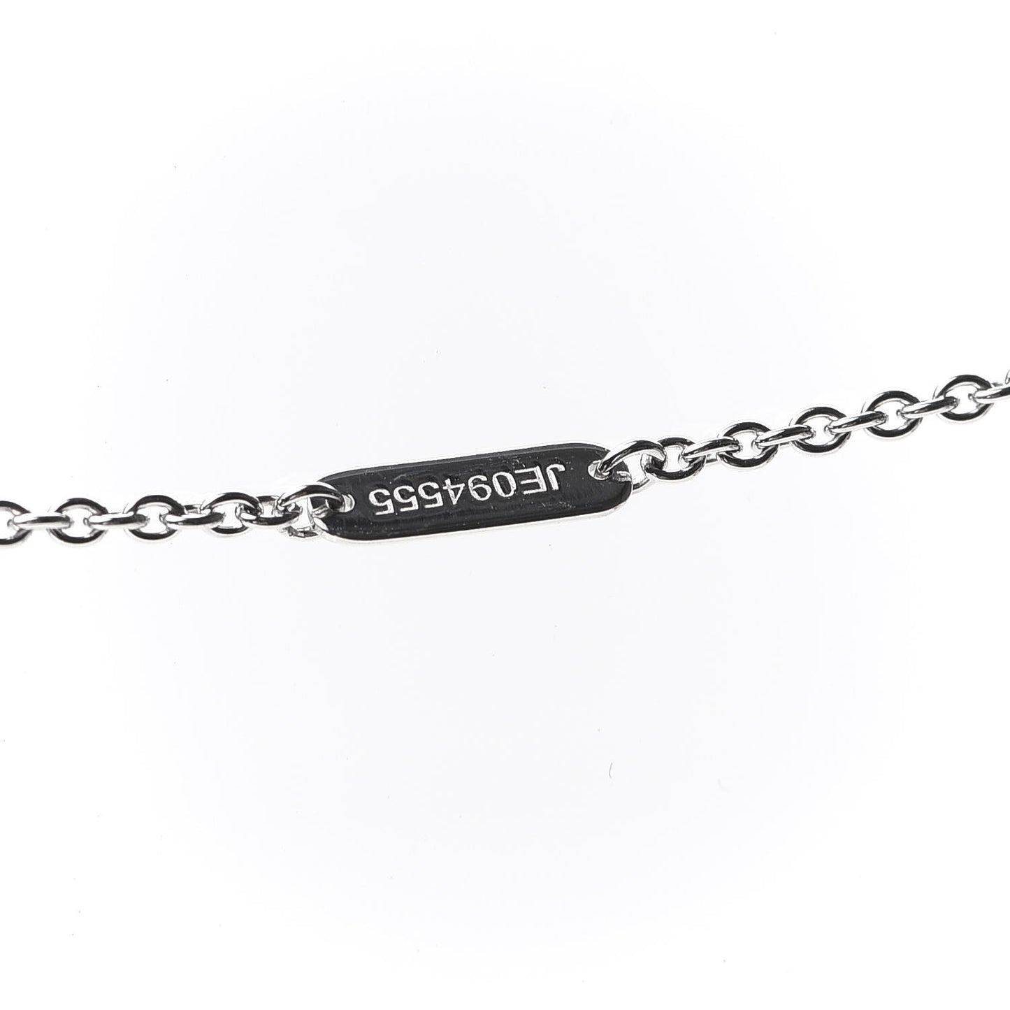 18K White Gold Diamond Pure Alhambra Pendant Necklace