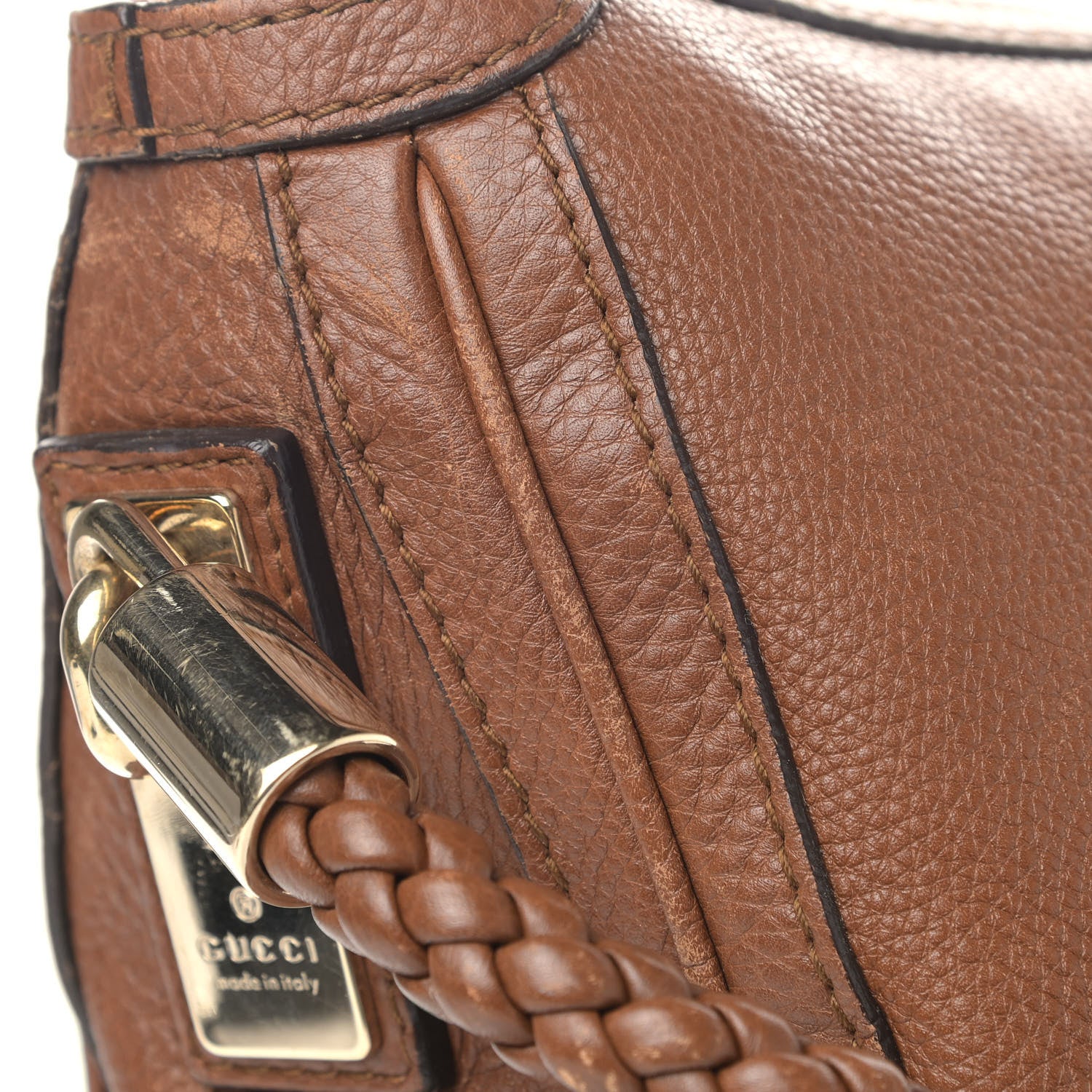 Gucci Pebbled Calfskin Large Bella Hobo Cuir 16 of 21