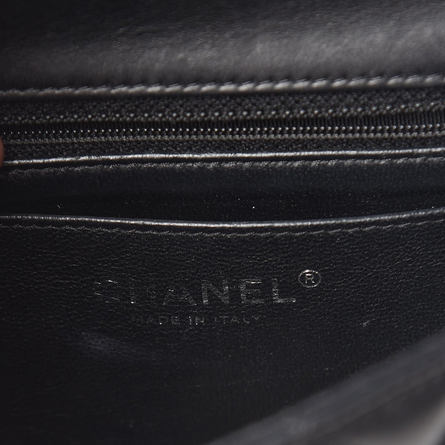 Lambskin Quilted Mini Rectangular Flap Black