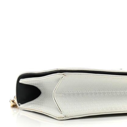 Christian Dior Patent Micro-Cannage Medium Diorama Flap Bag White 8 of 14