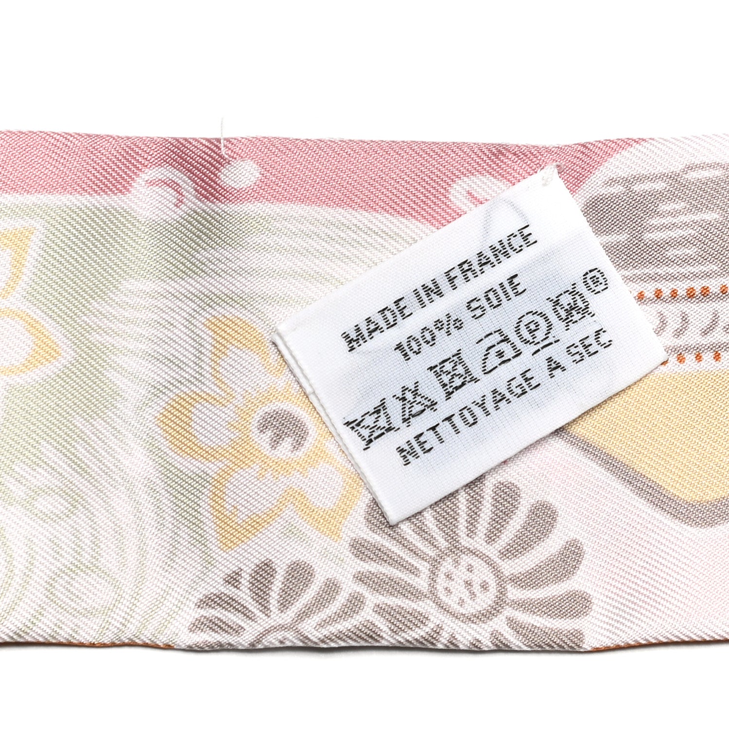 Hermes Silk Bingata Twilly Vieux Rose Vert De Eau 4 of 4