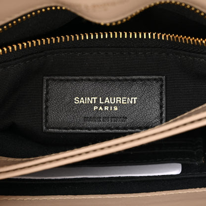 Saint Laurent Calfskin Y Quilted Monogram Toy Loulou Crossbody Bag Marble Pink 7 of 12
