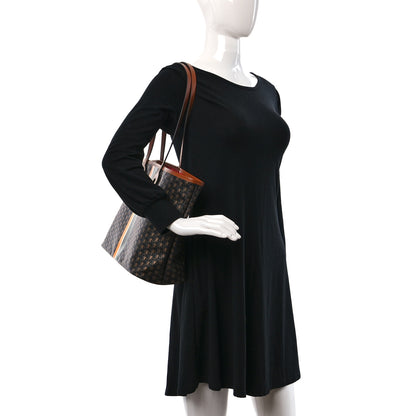 Moynat Grained Calfskin Canvas 1920 Oh! Tote Ruban MM Carbon Bronze Cognac 2 of 9