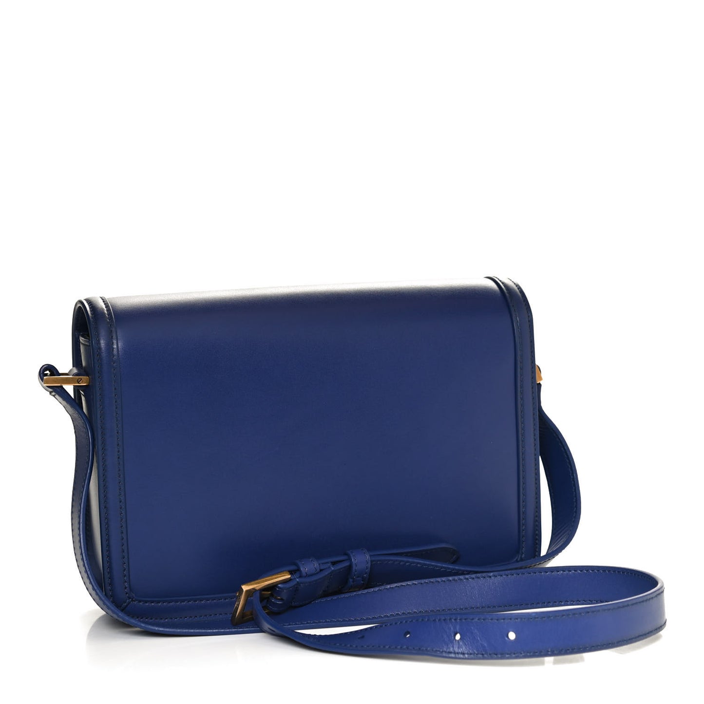 Box Calfskin Monogram Medium Solferino Satchel Blue