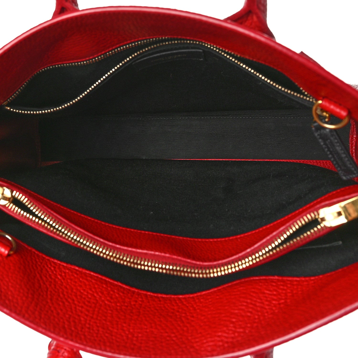 Saint Laurent Grained Calfskin Small Sac De Jour Lipstick Red 5 of 10