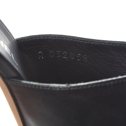 Chanel Lambskin Cap Toe CC Mules 38 Black 10 of 10
