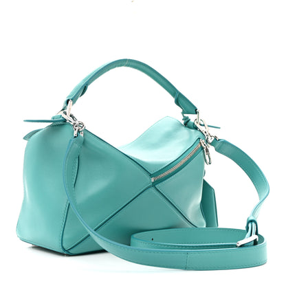 Loewe Nappa Lambskin Small Featherlight Puzzle Bag Aquamarine 3 of 10
