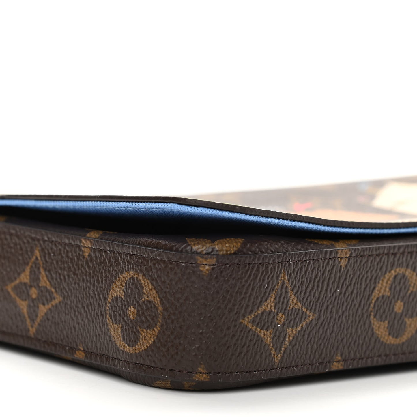Monogram 2021 Christmas Animation China Wall Pochette Felicie Chain Wallet Myosotis Blue
