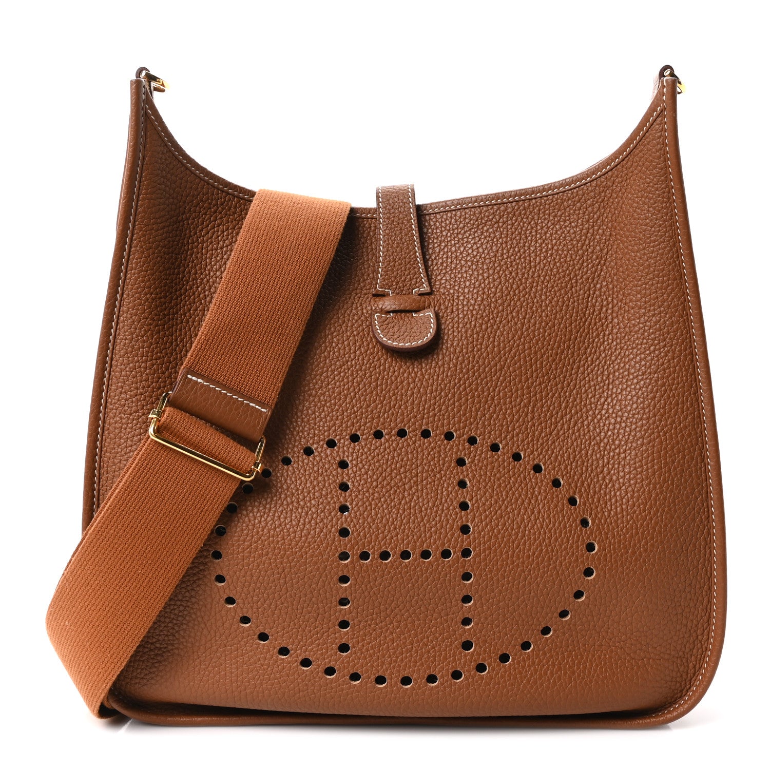 Hermes Taurillon Clemence Evelyne III GM Gold 1 of 10