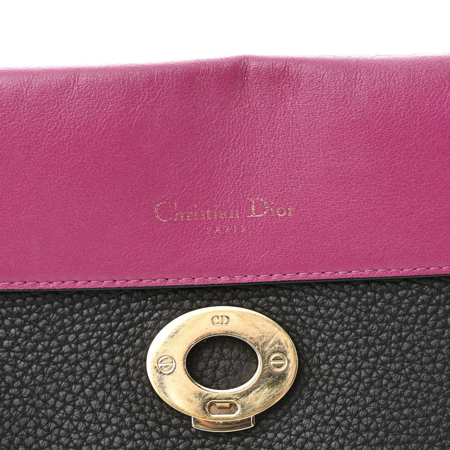 Christian Dior Bullcalf Small Be Dior Flap Black Fraise 6 of 12