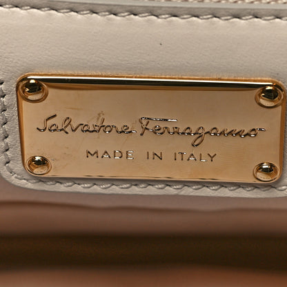 Salvatore Ferragamo Nappa Vertical Quilted Ginny Shoulder Bag White 6 of 12