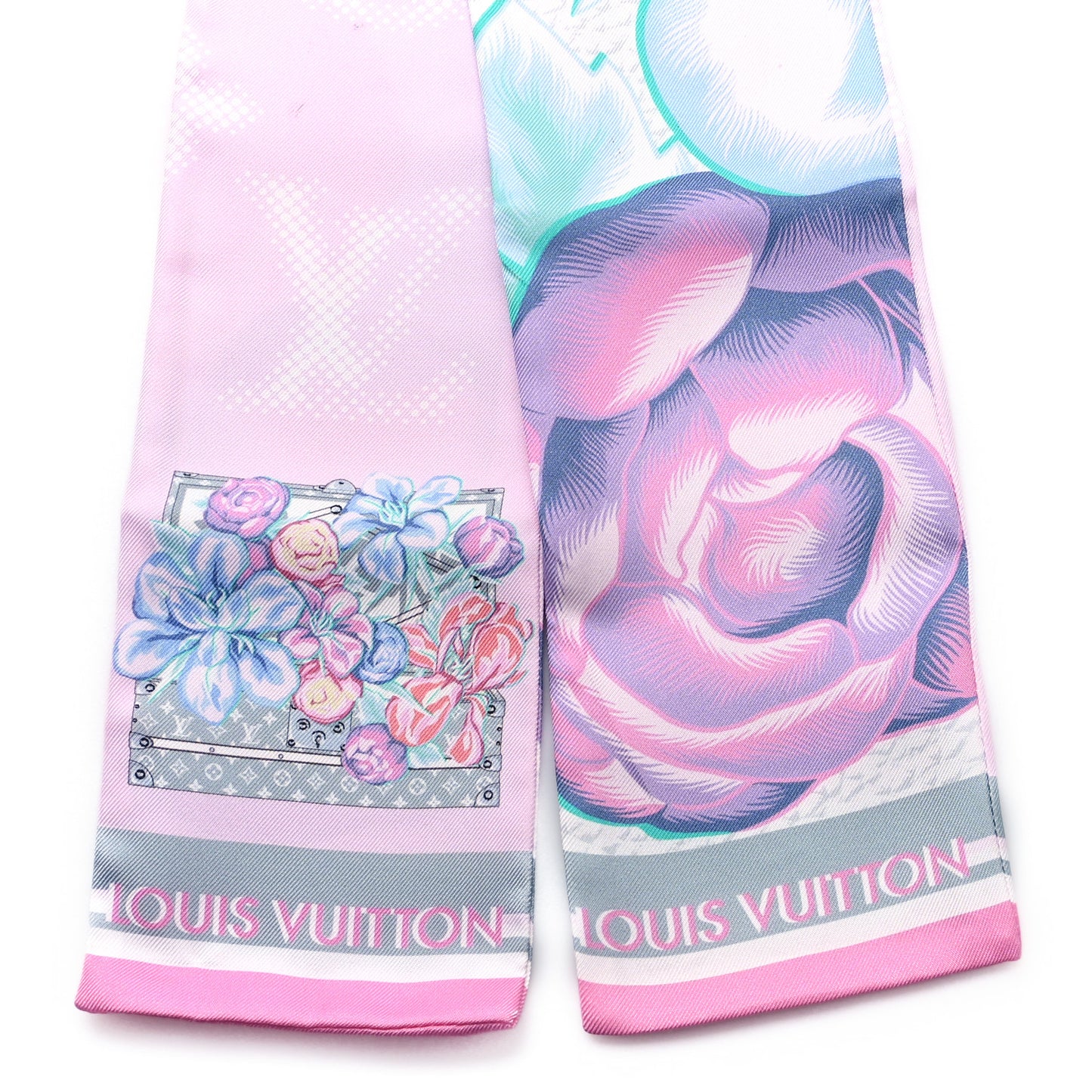 Silk Monogram Malle Fleurs Bandeau Mauve