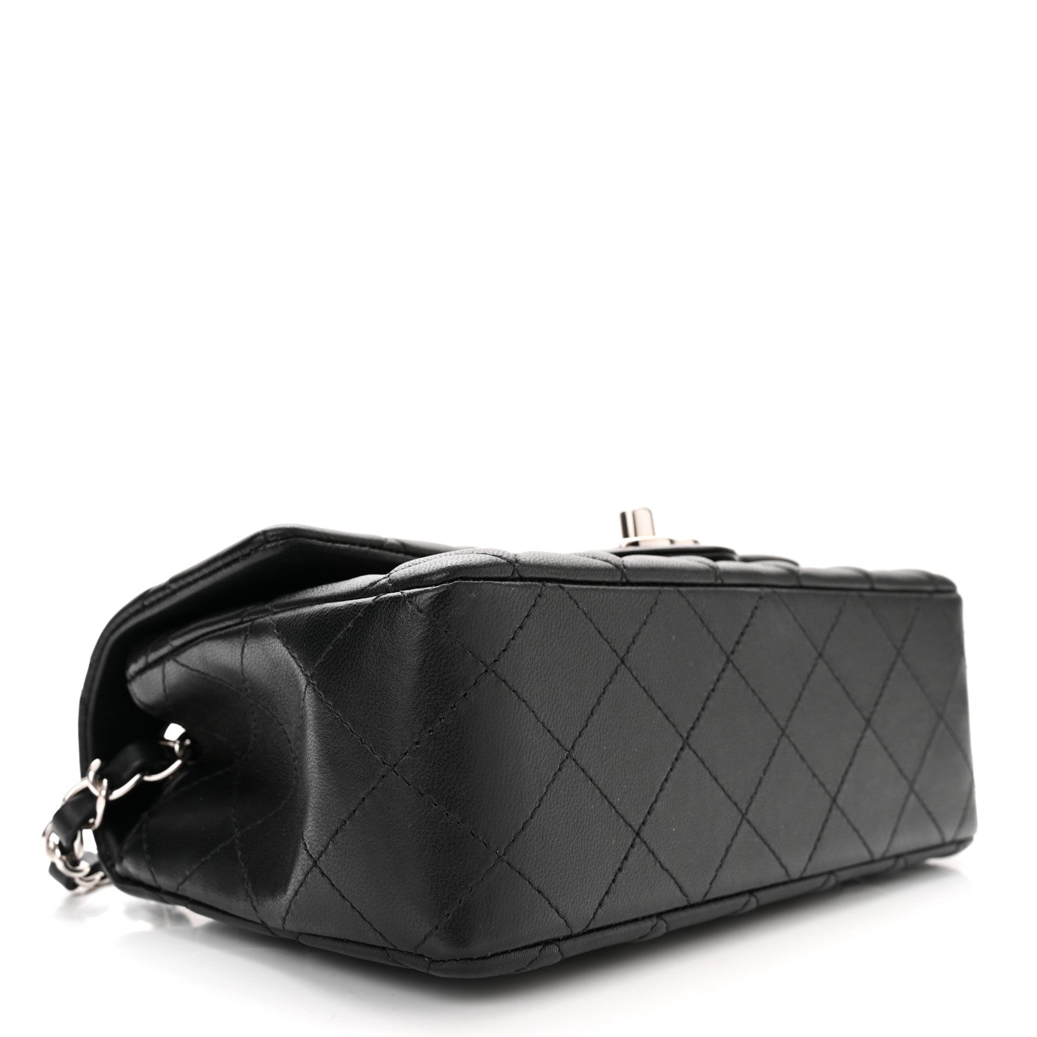 Chanel Lambskin Quilted Mini Rectangular Flap Black 4 of 11