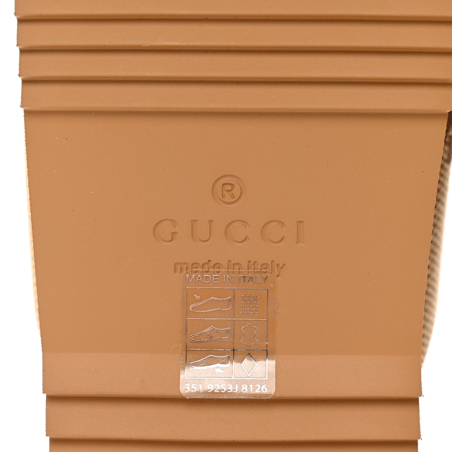 Monogram Jumbo GG Nappa Samoa Platform 40mm Slide Sandals 38 Camel Ebony New Acero