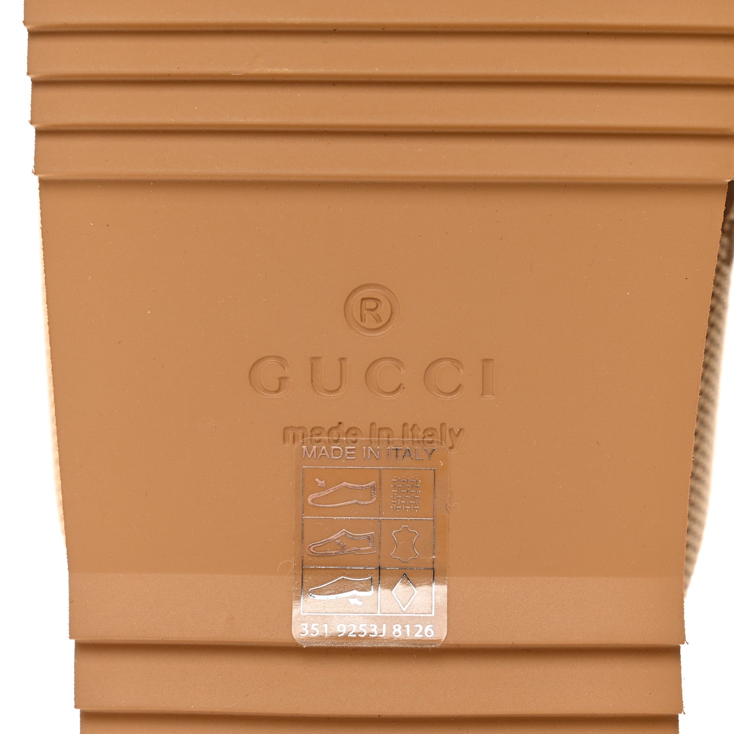 Gucci Monogram Jumbo GG Nappa Samoa Platform 40mm Slide Sandals 38 Camel Ebony New Acero 6 of 9