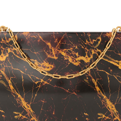 Bottega Veneta Spazzolato Calfskin Chain Clutch Gold Marble 7 of 11
