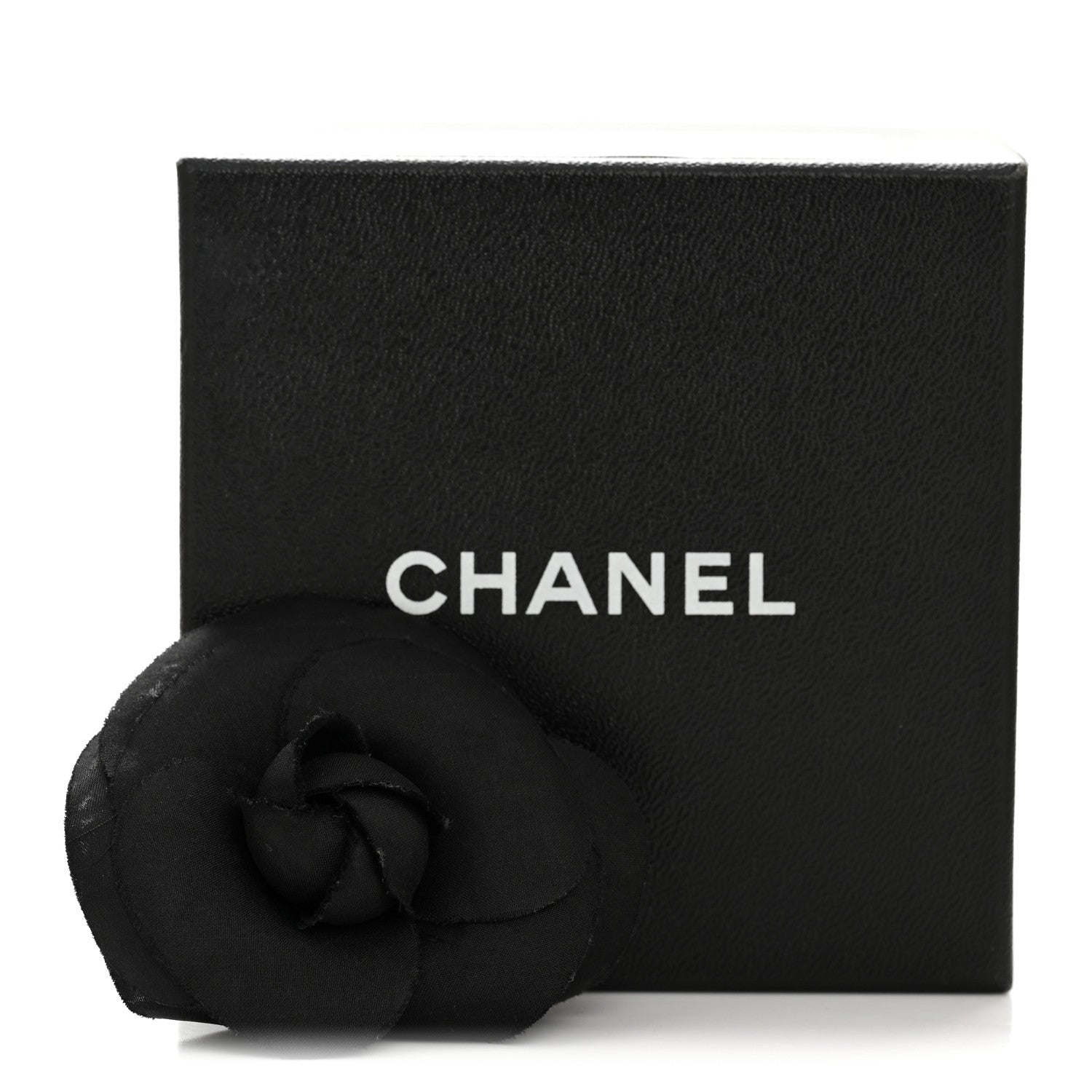 Chanel Fabric Camellia Brooch Black 5 of 5