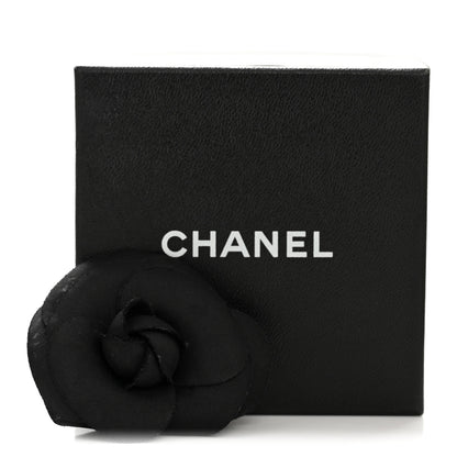 Chanel Fabric Camellia Brooch Black 5 of 5