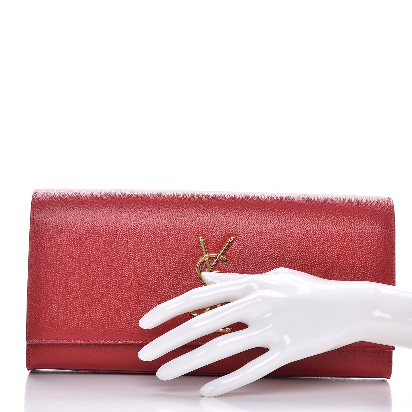 Grain De Poudre Classic Monogram Cassandre Clutch New Red