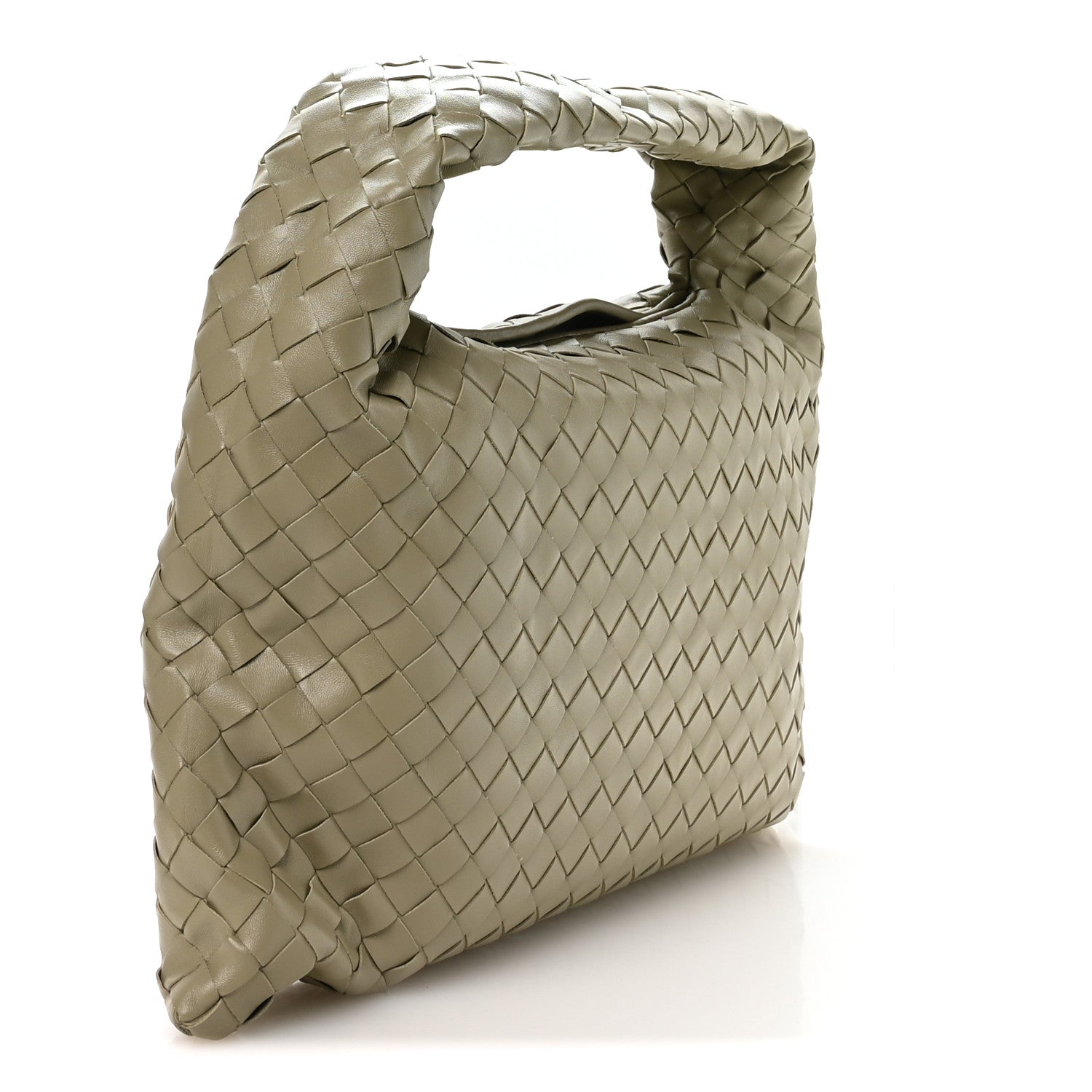 Bottega Veneta Calfskin Intrecciato Small Hop Travertine 3 of 11