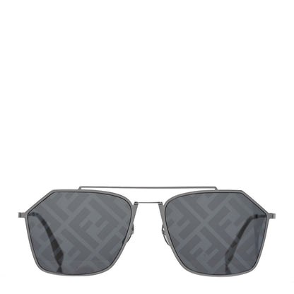 Fendi Metal Aviator Sunglasses FFM0022/S Silver 2 of 7