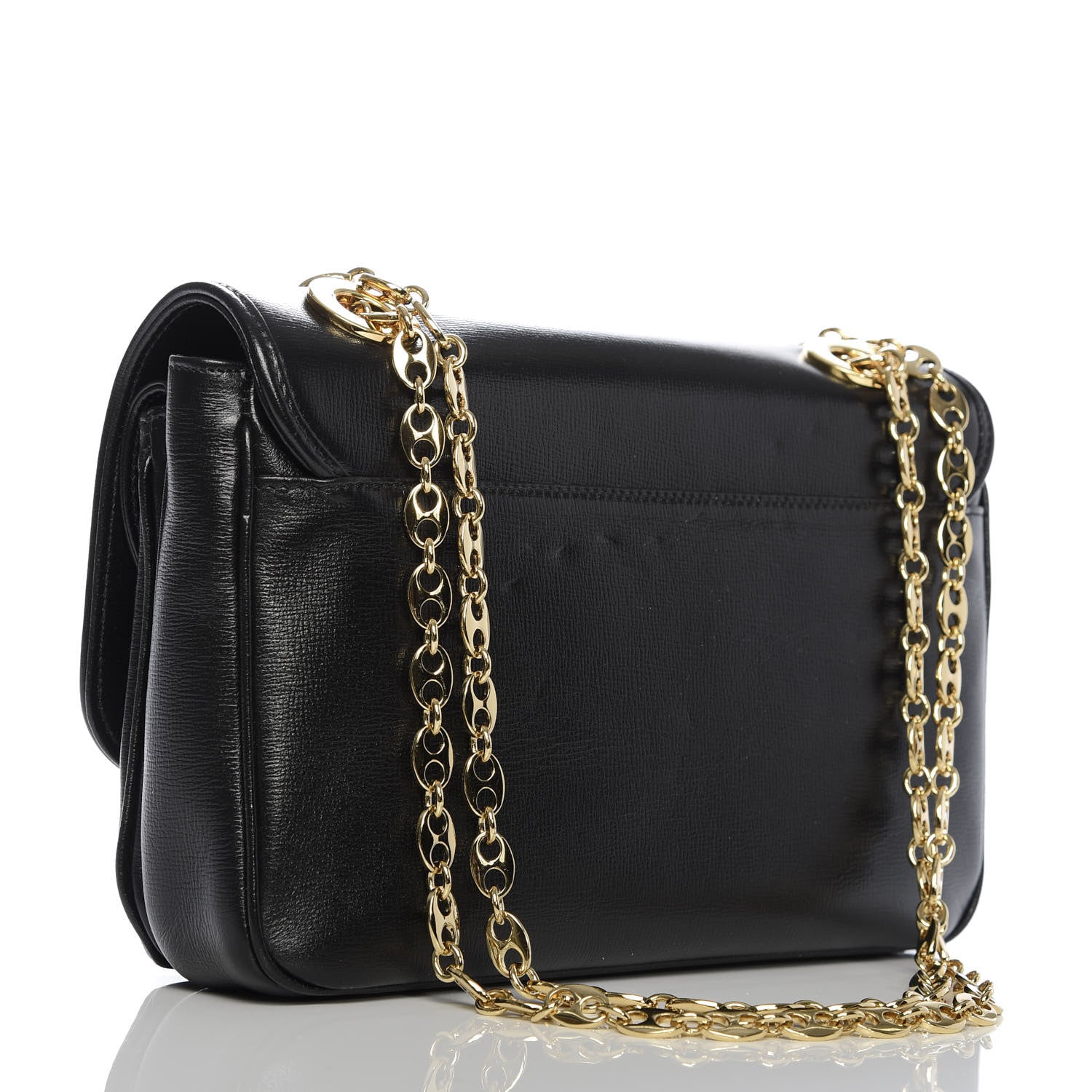 Gucci Azalea Calfskin Small Marina Chain Shoulder Bag Black 7 of 16