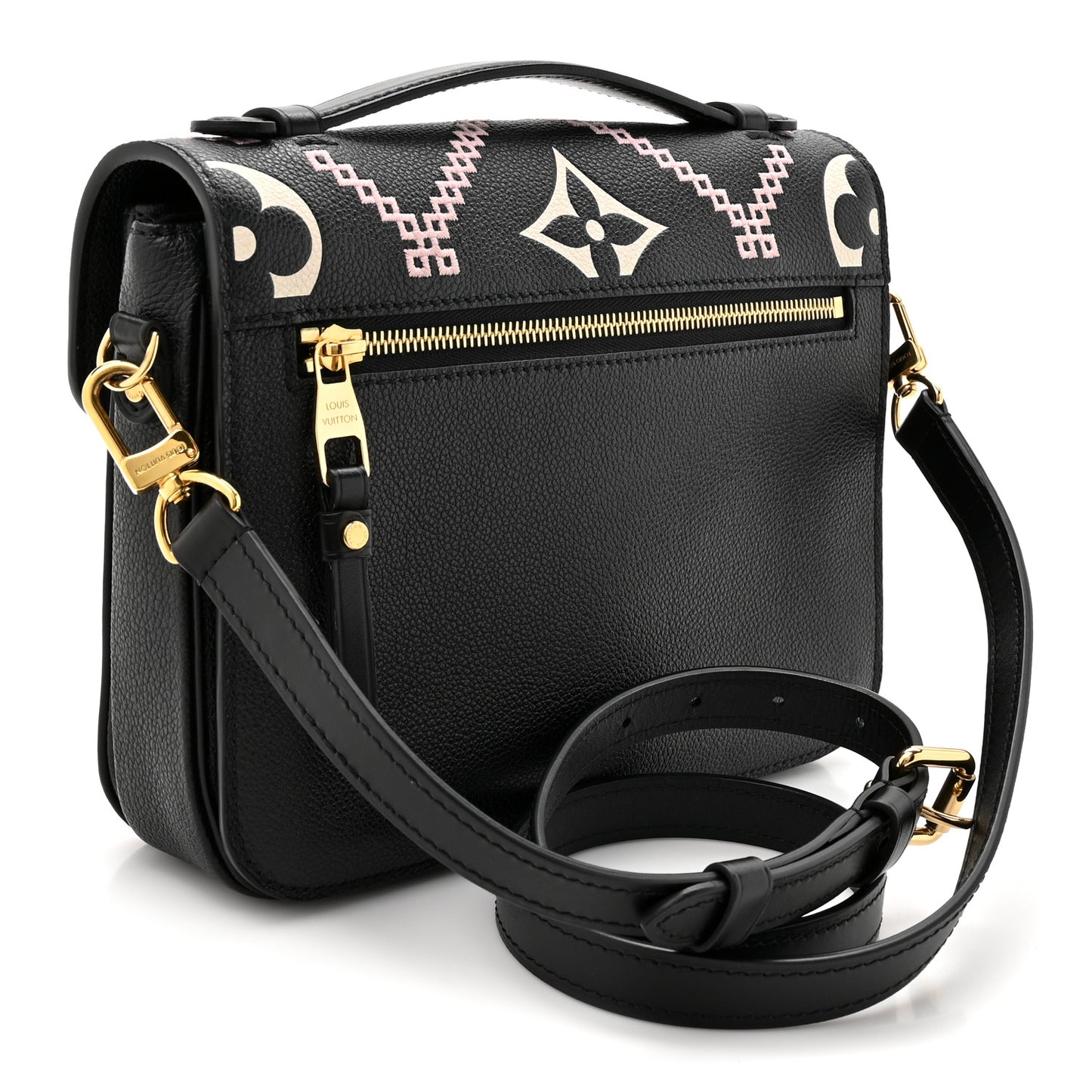Empreinte Monogram Giant Broderies Pochette Metis Black