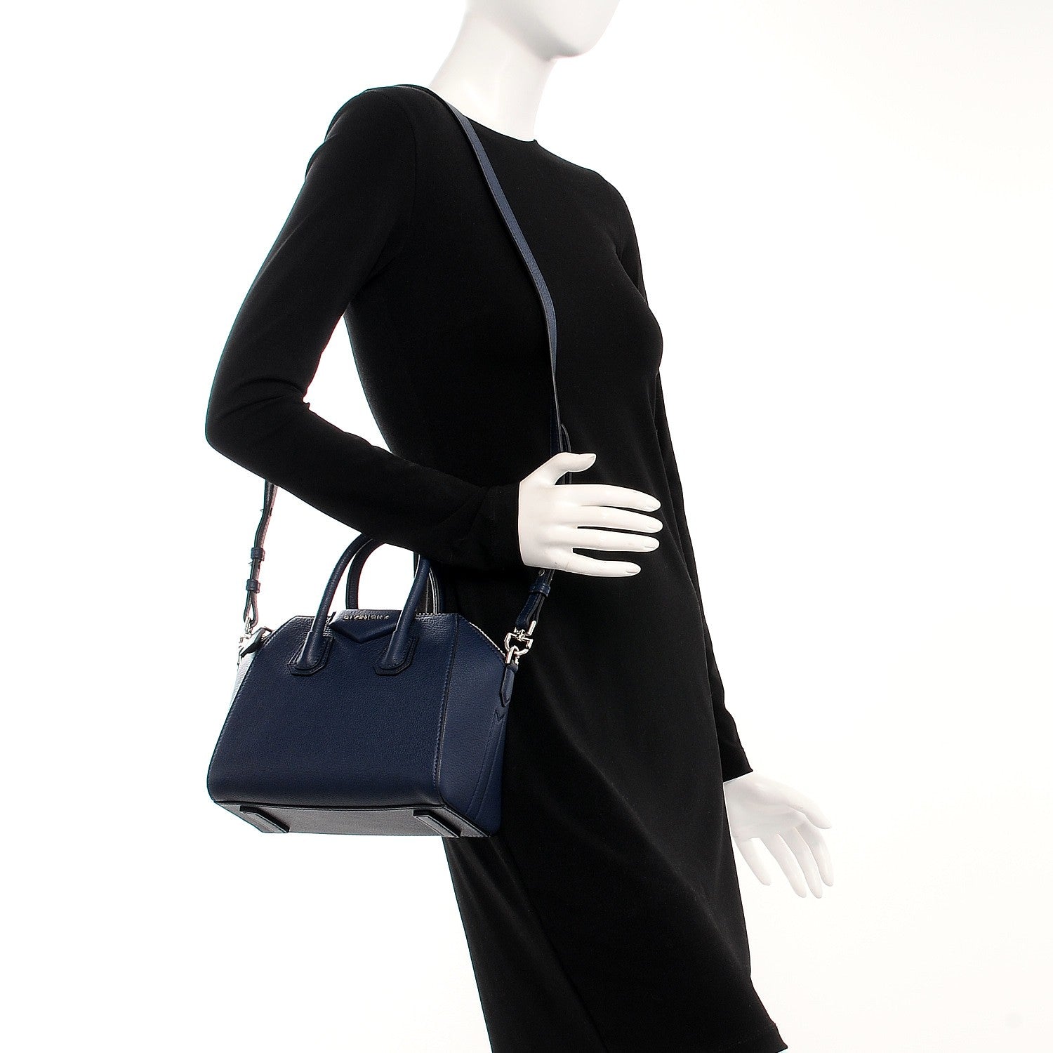 Givenchy Sugar Goatskin Mini Antigona Night Blue 2 of 10