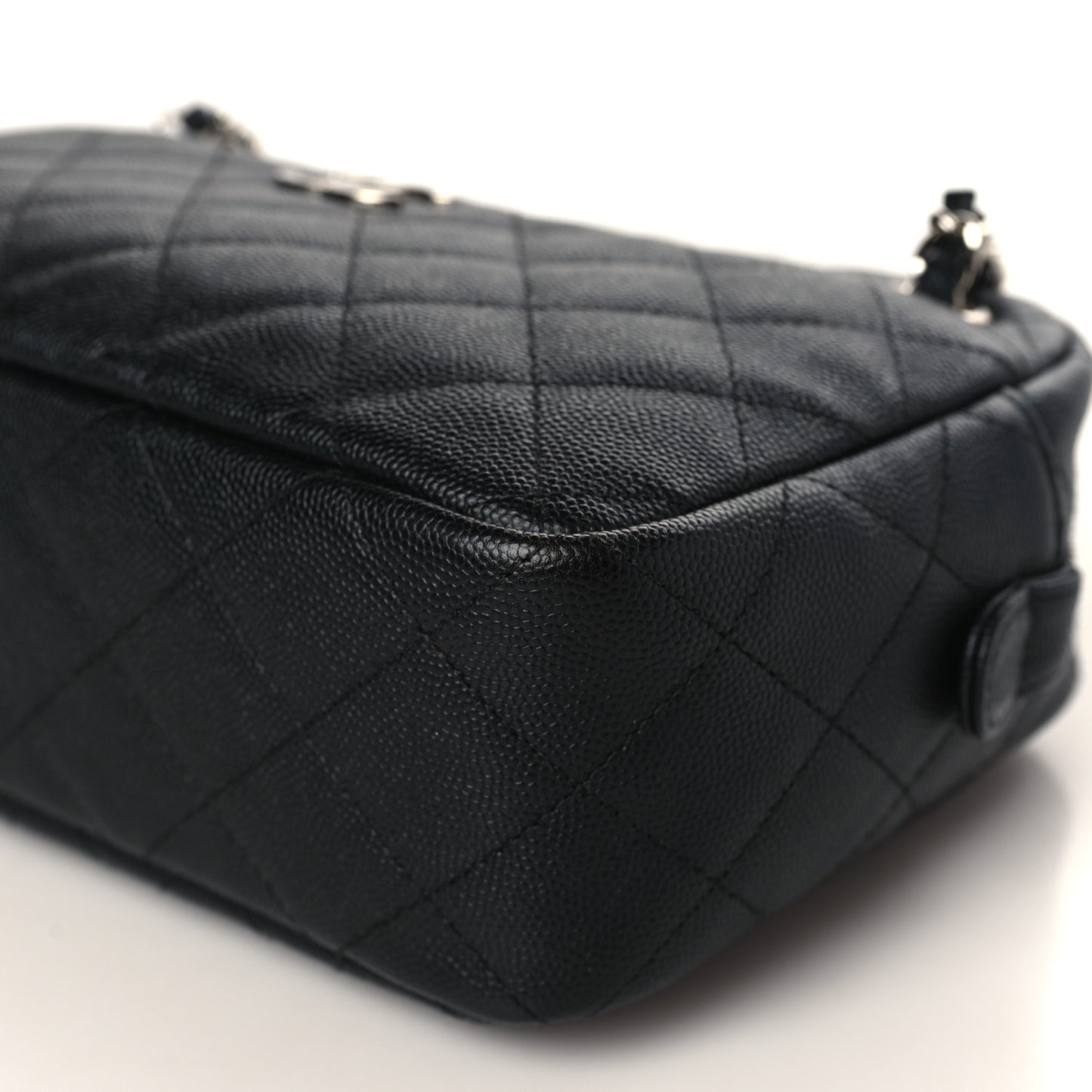 Caviar Quilted Camera Case Black