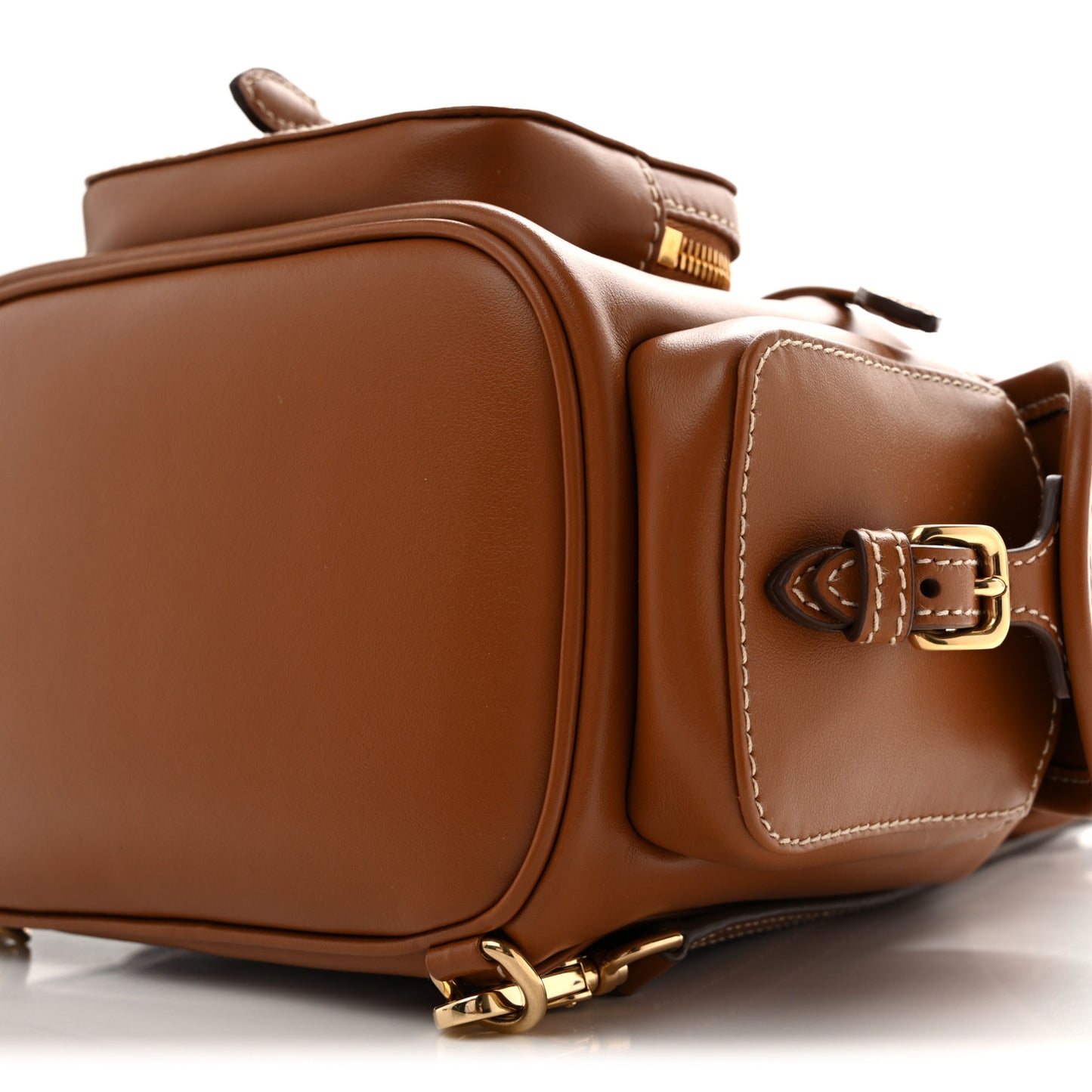 Soft Calfskin Medium Backpack Cognac