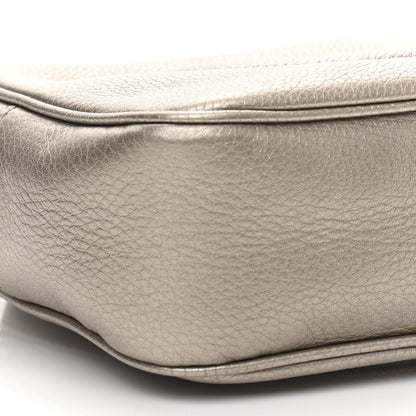 Gucci Metallic Pebbled Calfskin Small Soho Disco Bag Golden Beige 9 of 10