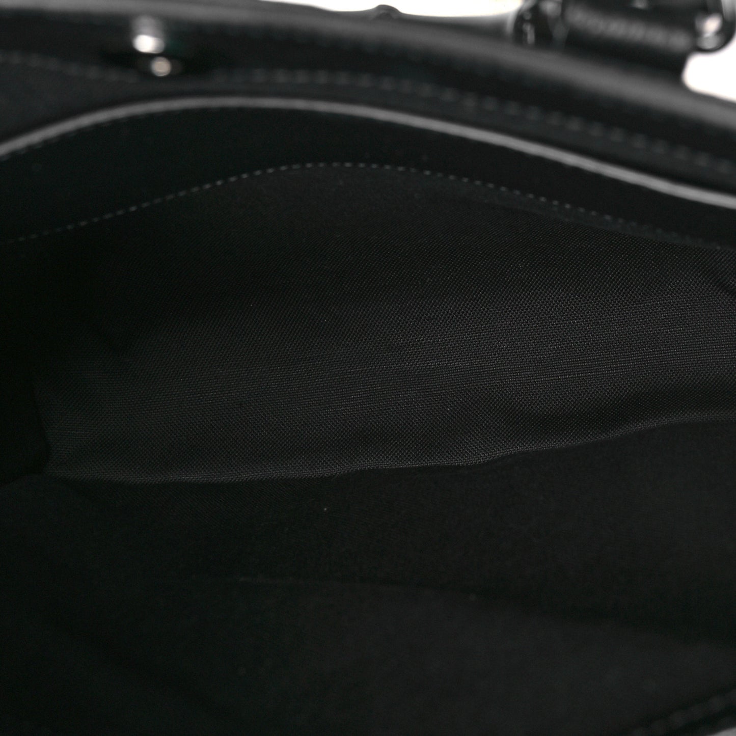Textured Dollar Calfskin Web Monochrome Large Diana Tote Bag Black
