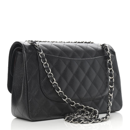 Chanel Caviar Quilted Jumbo Double Flap Black 3 of 11