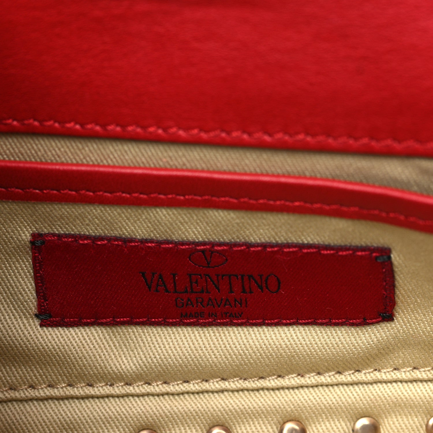 Valentino Garavani Nappa Rockstud Bangle Clutch Red 6 of 10