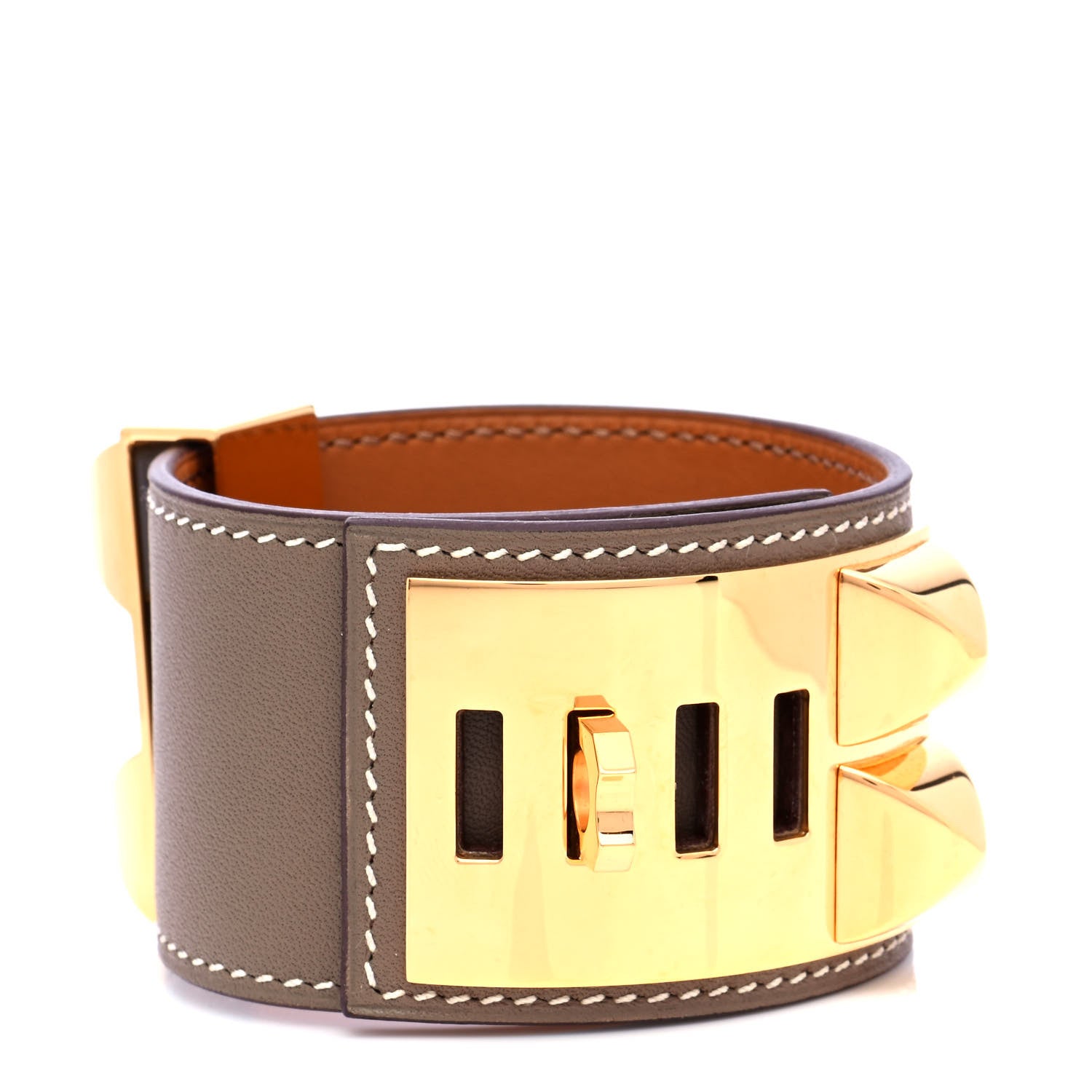 Hermes Swift Collier De Chien CDC Bracelet T2 Etoupe 2 of 5