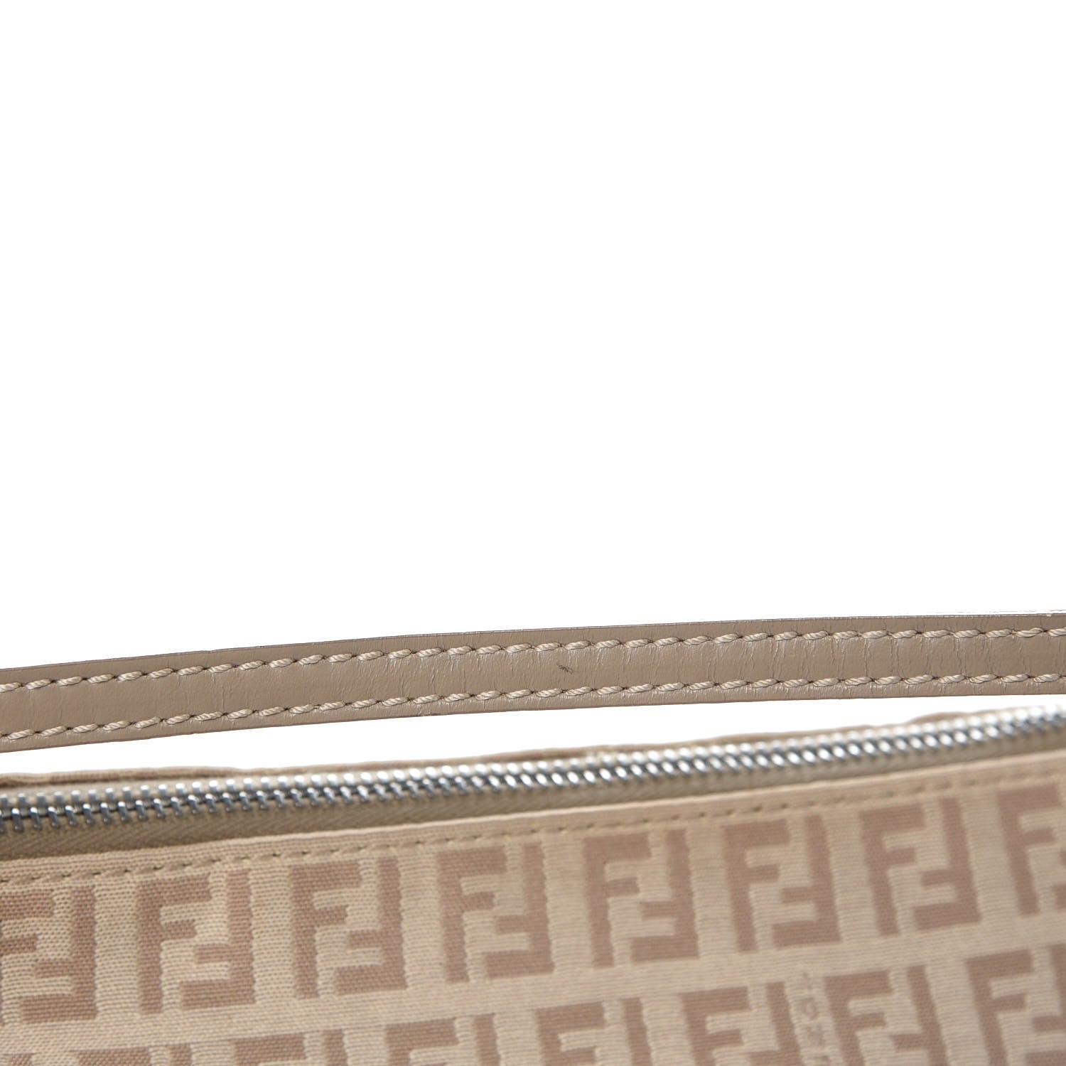 Fendi Zucchino Cuoio Pochette Beige Tortora Pietra 10 of 10