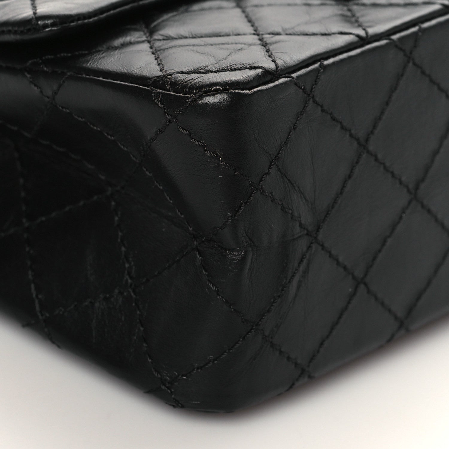 Chanel Aged Calfskin Quilted 2.55 Reissue Mini Flap Black 9 of 10