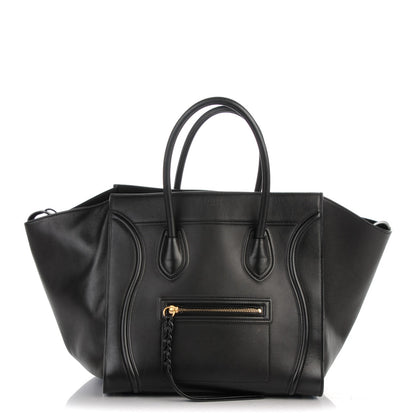 Celine Smooth Calfskin Medium Phantom Luggage Black 1 of 8
