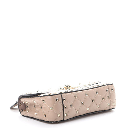 Valentino Garavani Nappa Small Rockstud Spike Shoulder Bag Poudre 5 of 8