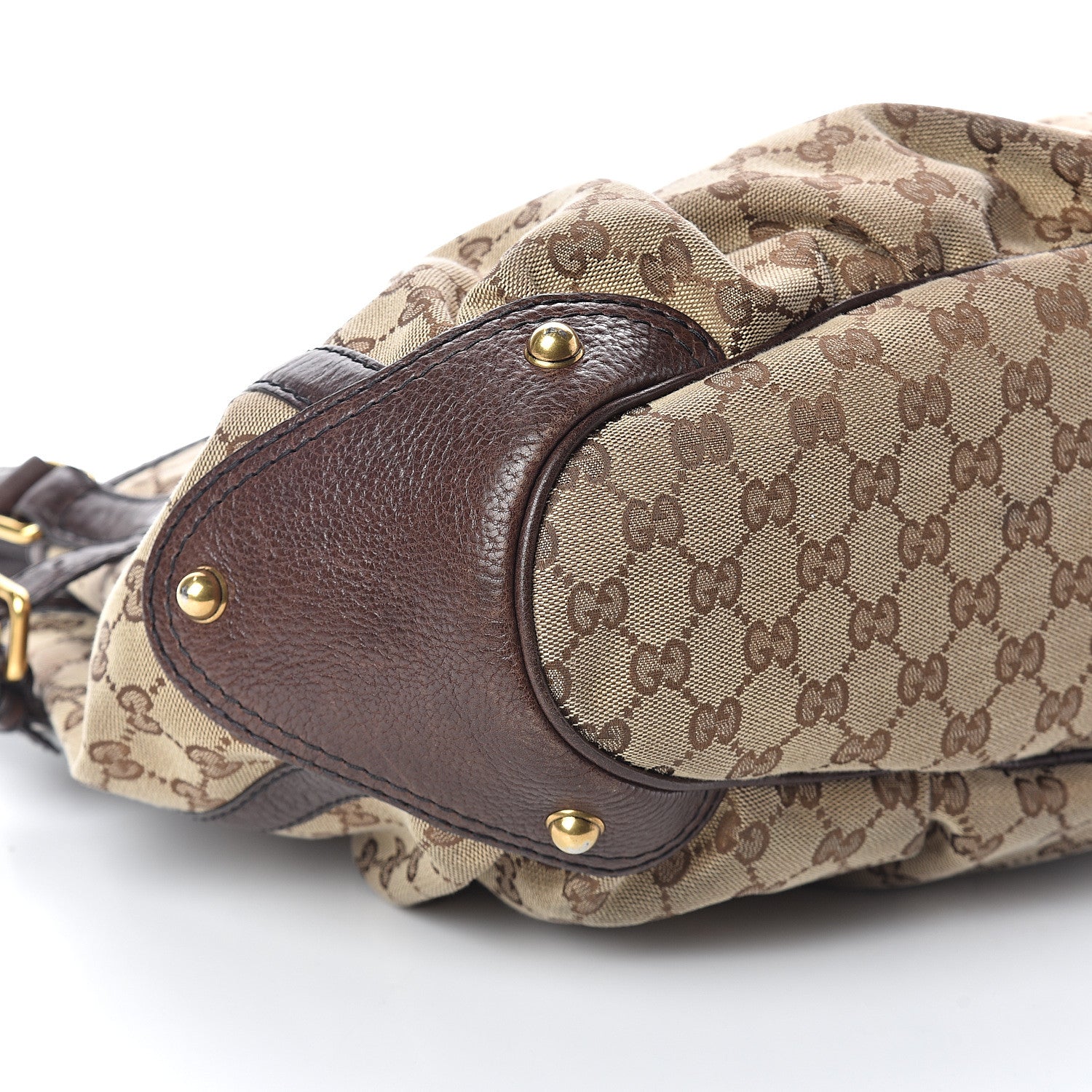 Gucci Monogram Medium Jockey Tote Dark Brown 7 of 8