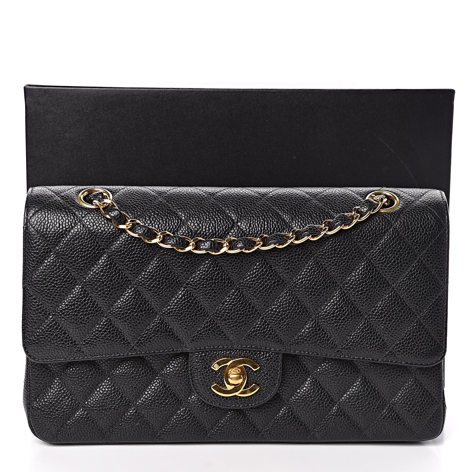 Chanel Caviar Quilted Medium Double Flap Black 11 of 11