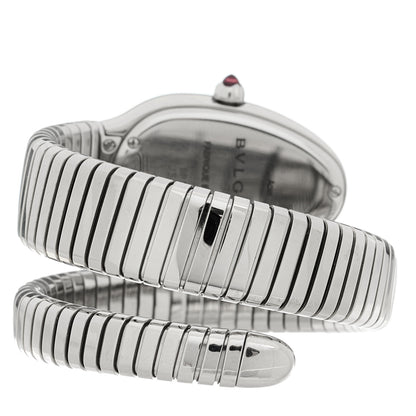 Bulgari Stainless Steel Diamond Bezel 35mm Serpenti Tubogas Quartz Watch Black 3 of 4