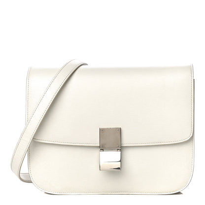 Celine Liege Calfskin Medium Classic Box Flap Bag White 1 of 25