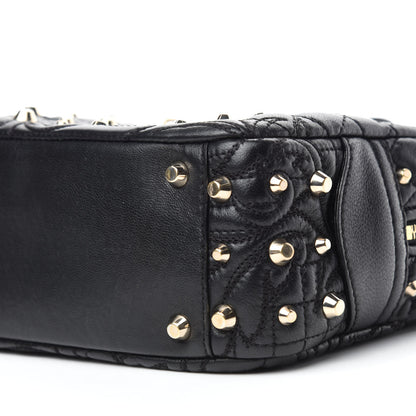 Versace Nappa Barocco Quilted Studded Vanitas Demetra Black 7 of 9