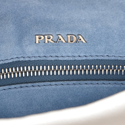 Prada Glace Calf Studded Etiquette Flap Bianco Astra 6 of 10