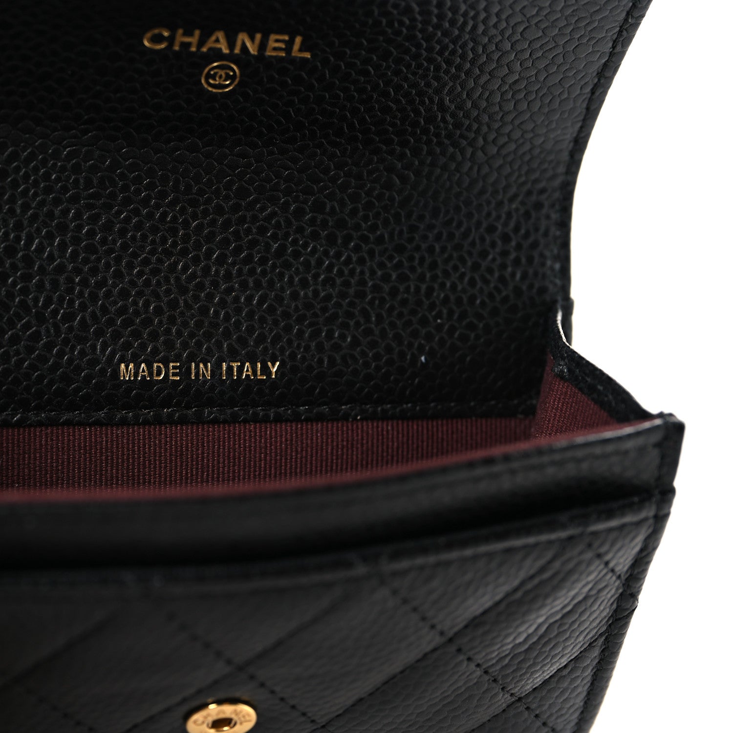 Chanel Caviar Quilted Flap Card Holder Wallet Black 7 of 9