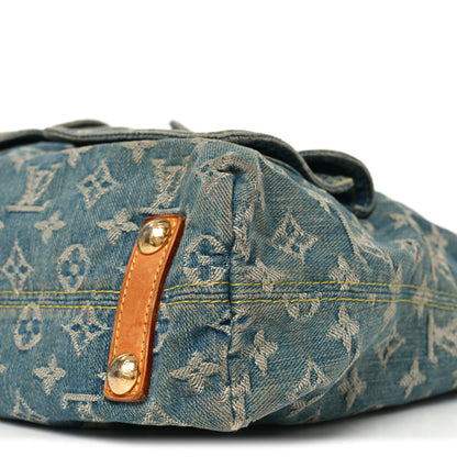 Louis Vuitton Denim Baggy GM Blue 9 of 10