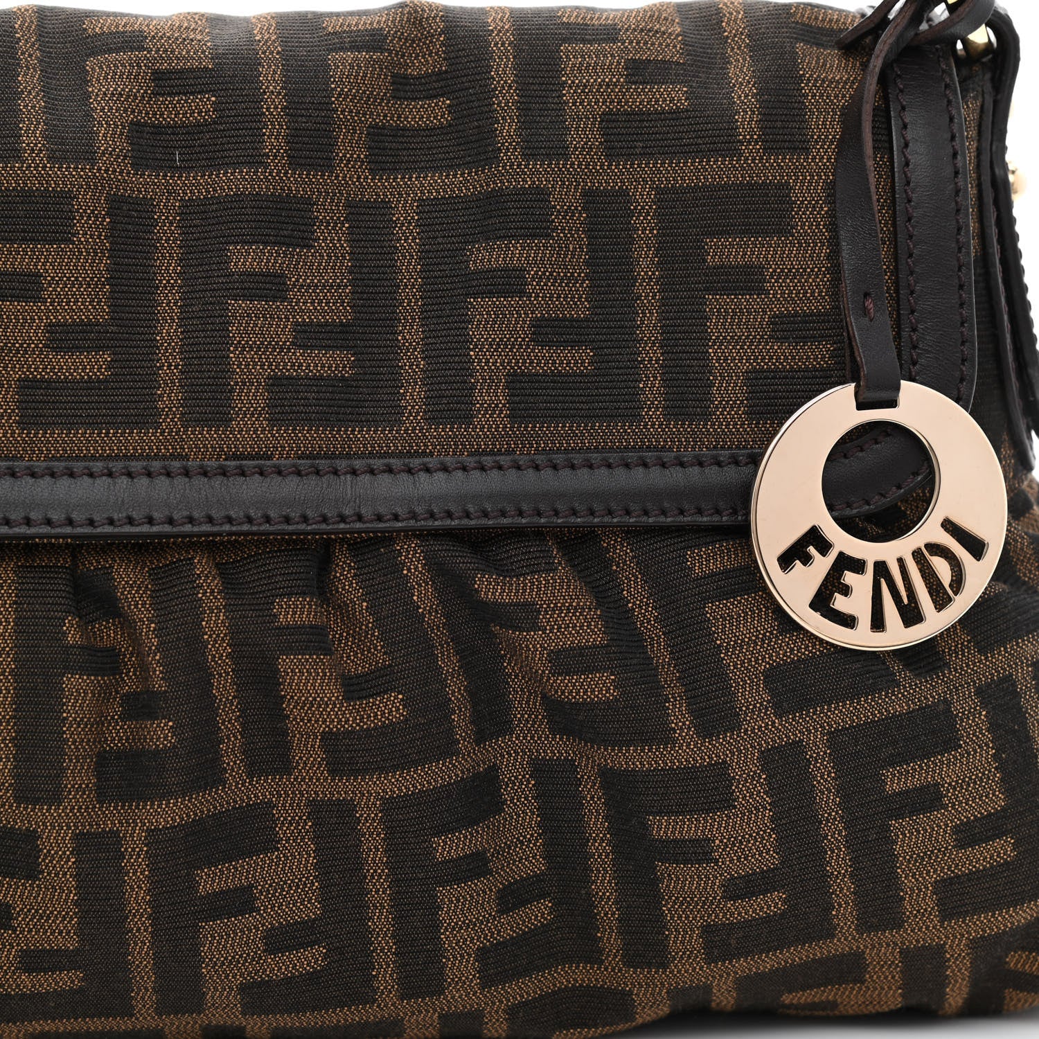 Fendi Zucca Small Chef Shoulder Bag Tobacco 8 of 10